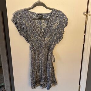 Angie Blue Floral Mini Dress